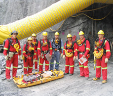  Our Mine Rescue Team after successfully completing training