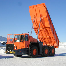 The first of the new 60 tonne haul trucks for the underground mine